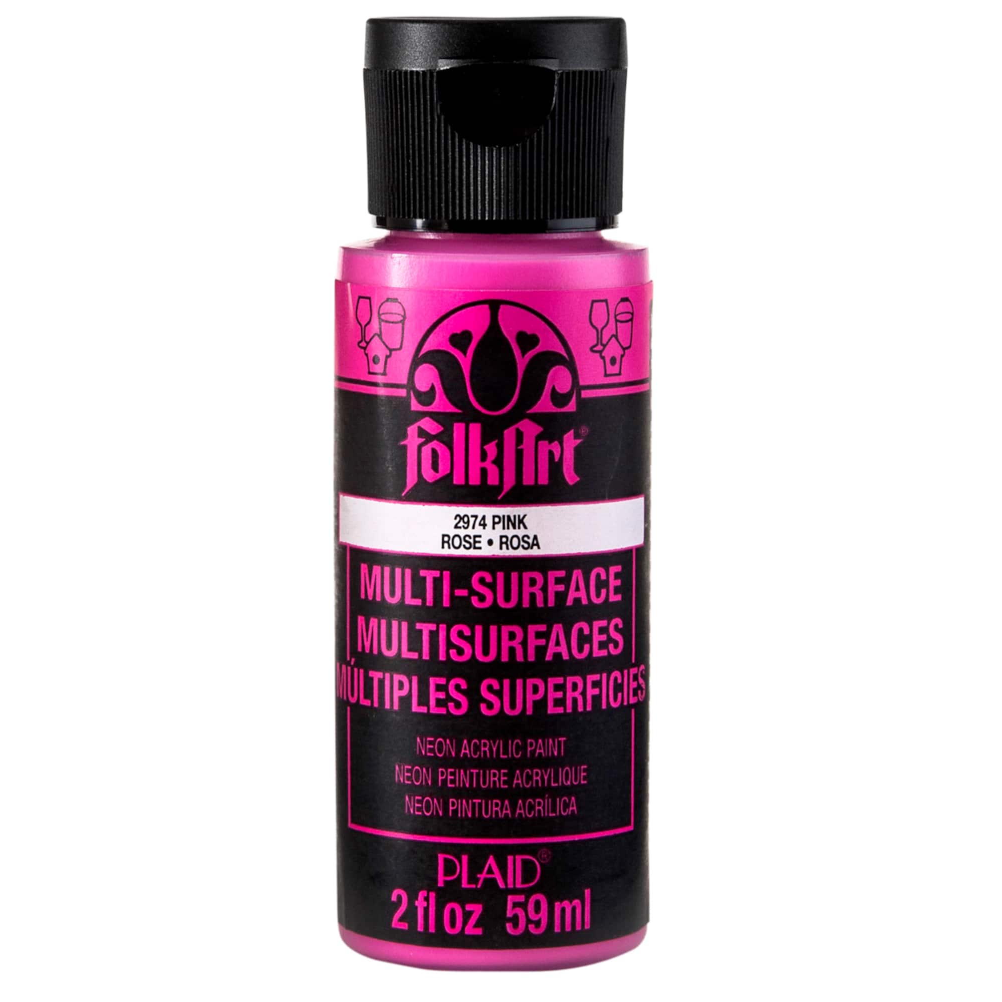 FolkArt® Multi-Surface Neon Glow Acrylic Paint